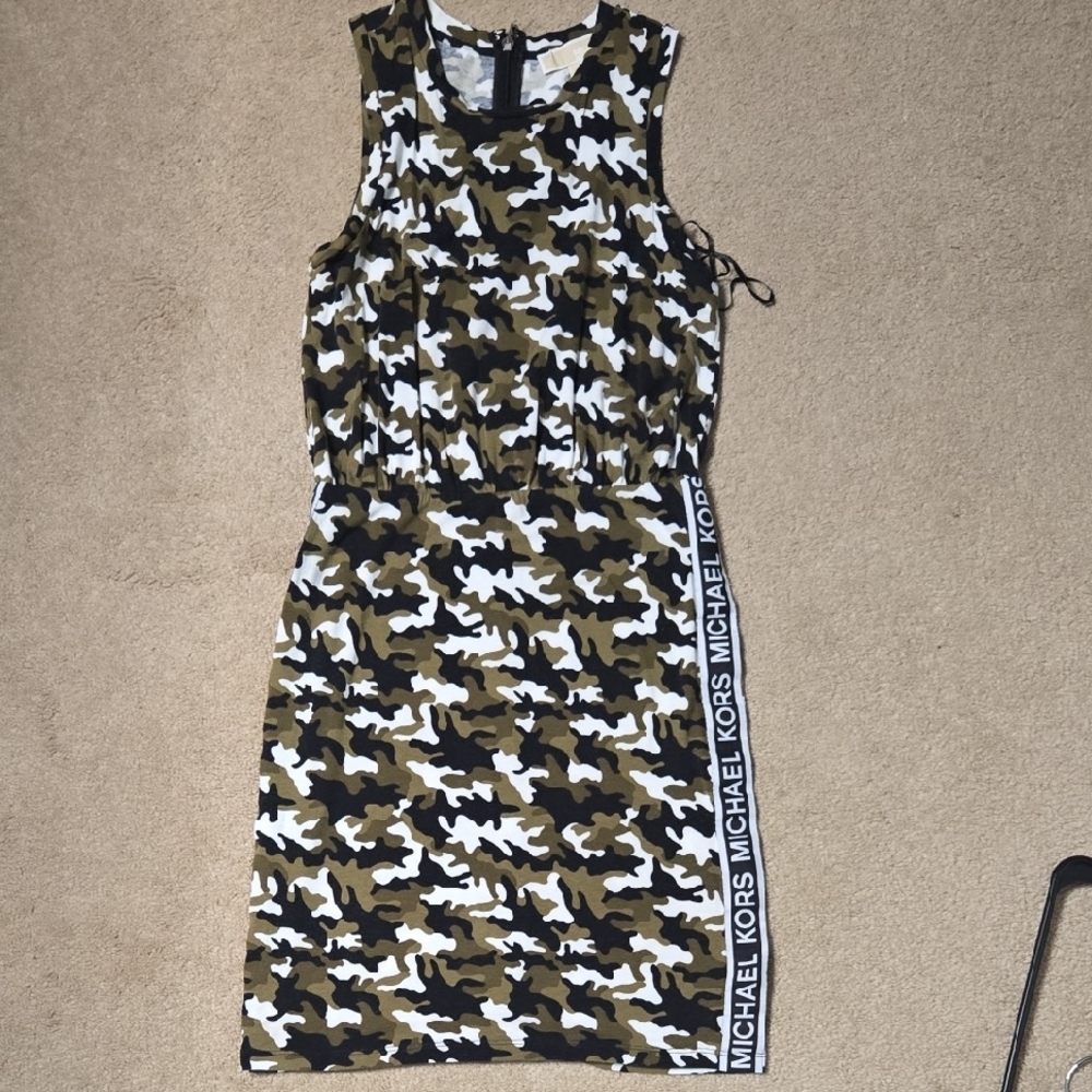 Michael Kors Camouflage Sleeveless Dress